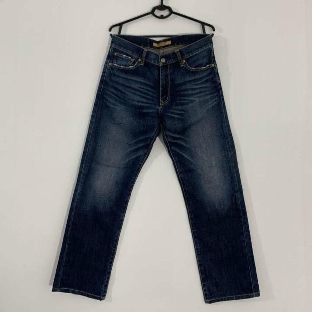Dark Blue Straight Leg Jeans – Classic Indigo Wash